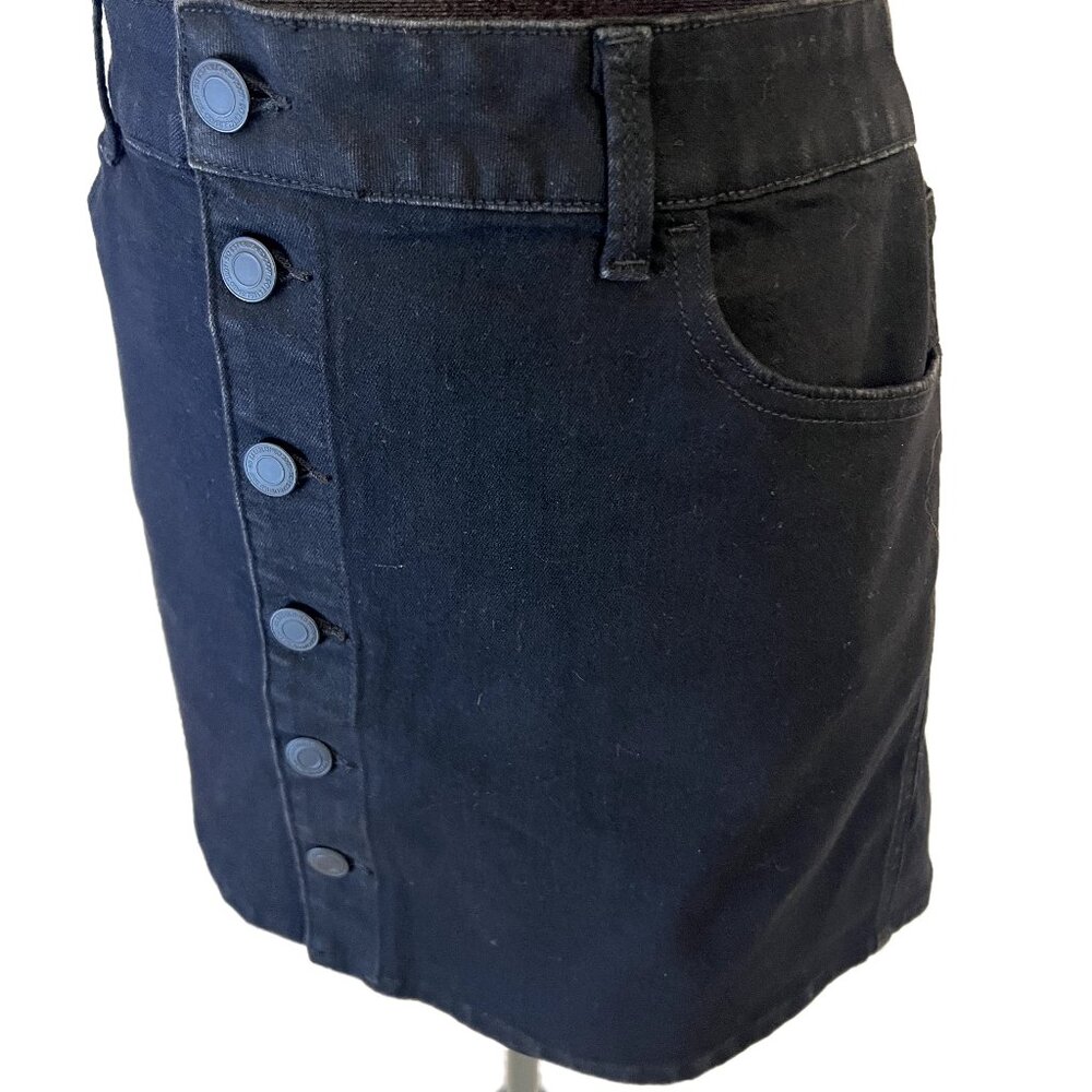Button Denim Skirt Size 20 SO Short Jean Black Casual Summer